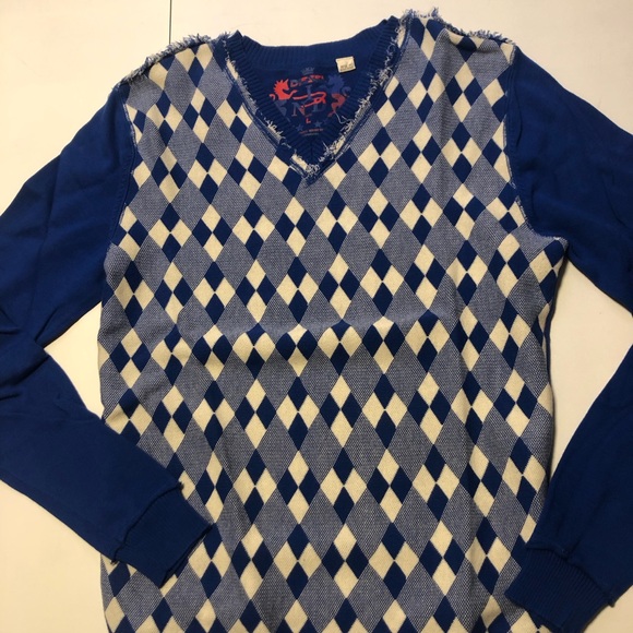 Vintage Diesel y2k cotton v-neck sweater - Picture 1 of 8